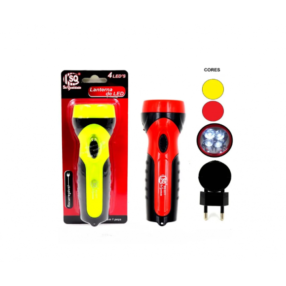 LANTERNA 04 LEDS - 16W RECARREGAVEL BIVOLT