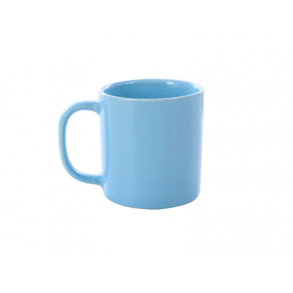 CANECA CERÂMICA RETA COLOR AZUL - 200ML