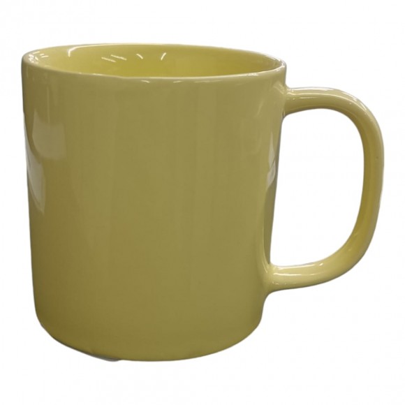 CANECA CERÂMICA RETA COLOR AMARELO - 200ML