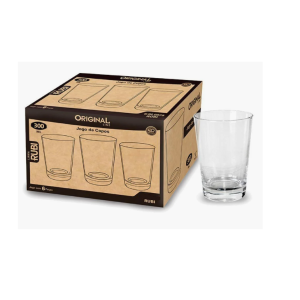 JG COPO VIDRO 300ML-6PC LISO INCOLOR ORIGINAL