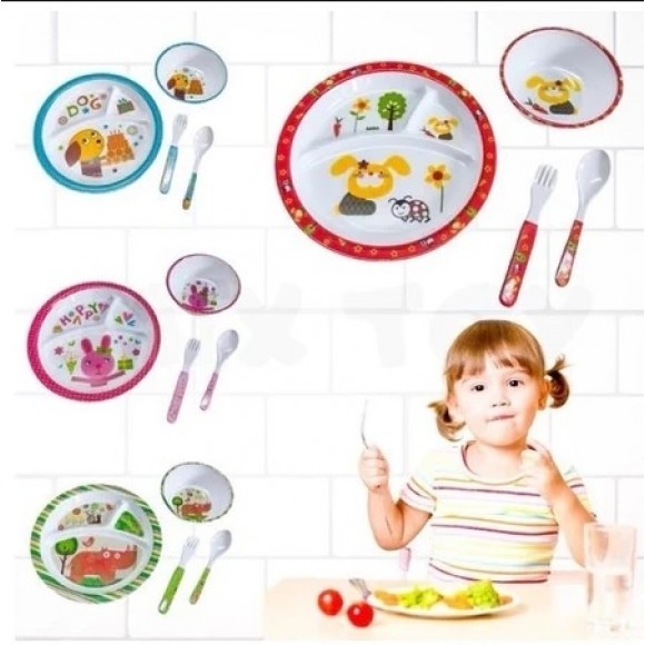 KIT ALIMENTAÇÃO INFANTIL MELAMINA 4PCS