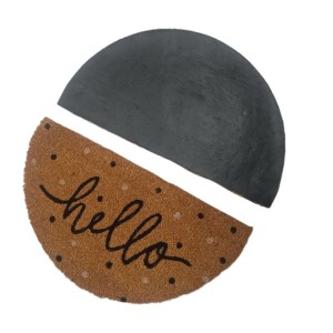 CAPACHO COCO DECORADO 1/2 LUA 60X33