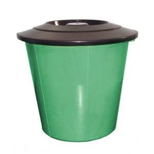 LIXEIRA 8L COLOR C/ TAMPA PRETA