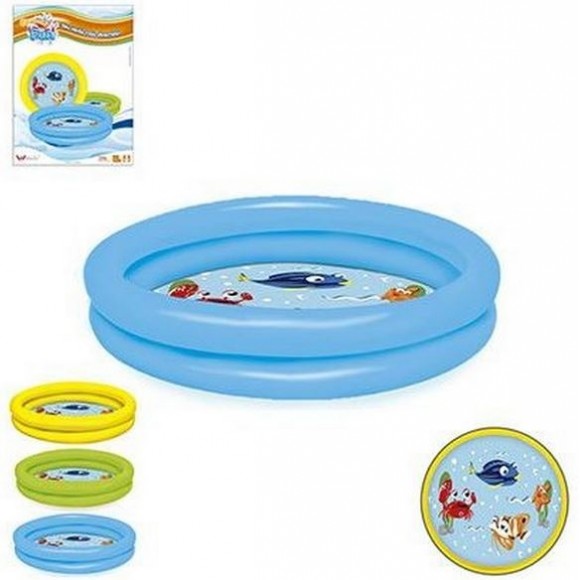 PISCINA INFLAVEL 2 ANÉIS 61L FUNDO ESTAMPADO ANIMAIS