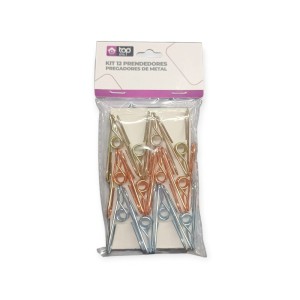 PRENDEDOR METAL 12PC COLOR