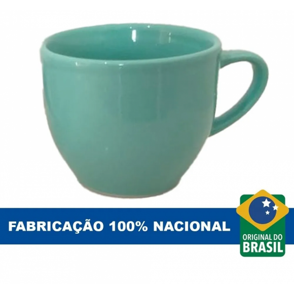 XÍCARA CERÂMICA CHÁ 170ML S/PIRES VERDE