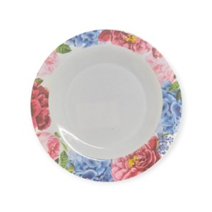 PRATO MELAMINA SOBREM FLORES 18CM 