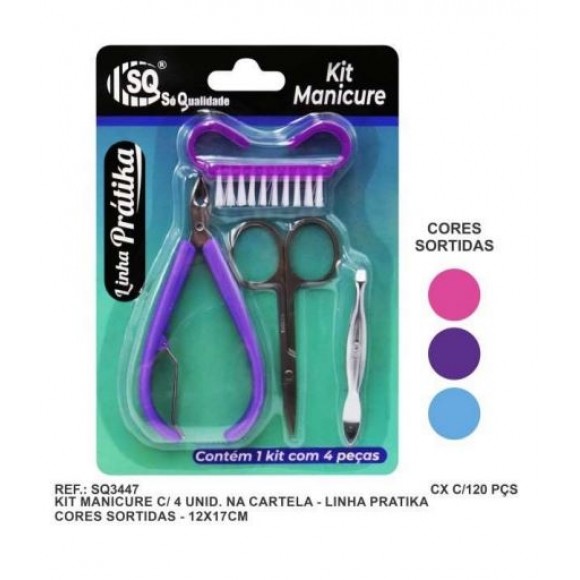 KIT MANICURI 4 PEÇAS CARTELA