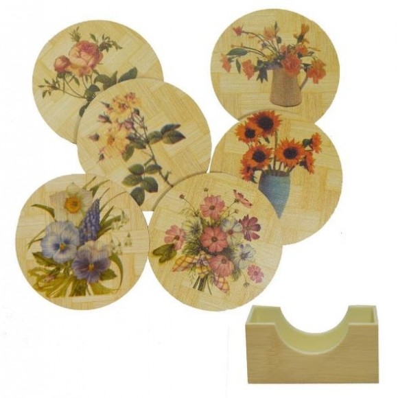 DESCANSO DE COPOS MDF KIT C/7PC