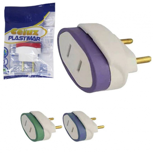 PINO ADAPTADOR CHATO 10A-250V