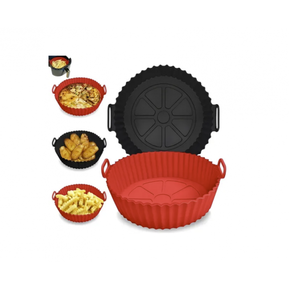 FORMA SILICONE P/AIR FRYER REDONDA 20CM