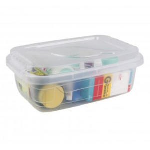 CAIXA ORGANIZADORA RETANGULAR C/ TRAVAS - 2,8L
