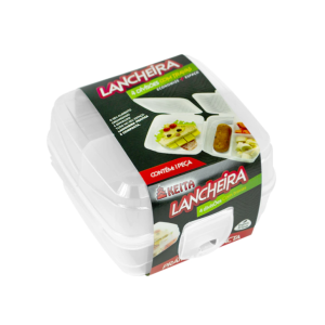 LANCHEIRA DUPLA PLAST 4 DIVISOES C/TRAVAS
