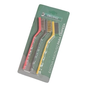 ESCOVAS MULTIUSO KIT C/3PC CERDAS CURTAS