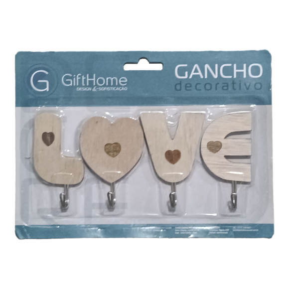 GANCHO ADESIVO FLOR 3PC